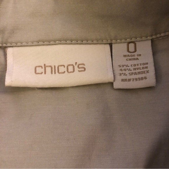 Chico’s Women’s Silver Zip Front Moto Jacket Size small - Picture 6 of 7